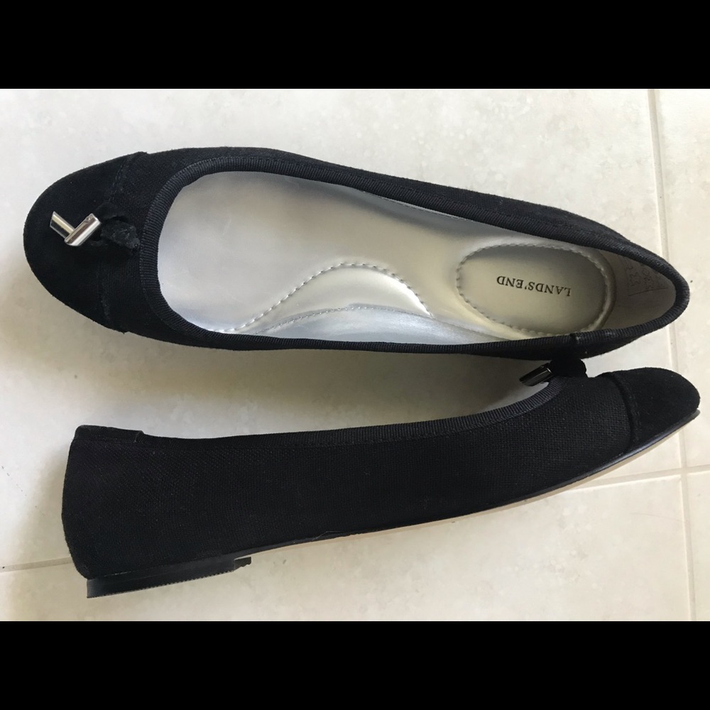 Lands End Linen Suede Ballet flats